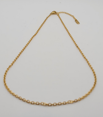 Chaîne en Acier Inoxydable Doré – 40 cm + 5 cm de Rallonge.