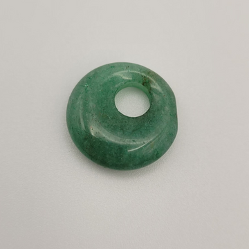 Pendentif Donut 18 mm – Aventurine Verte.