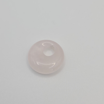 Pendentif Donut 18 mm – Quartz Rose.