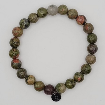 Bracelet Ancrage et Cœur – Unakite.