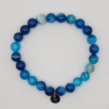Bracelet Sérénité Bleue – Agate Bleue.