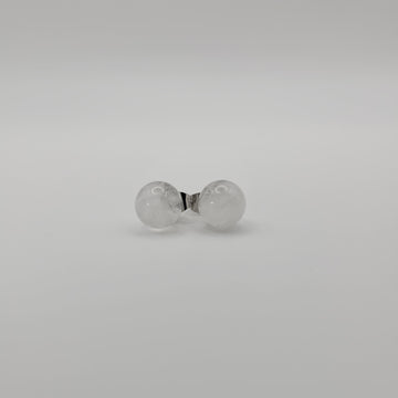 Boucles d’oreilles en Quartz blanc 8 mm