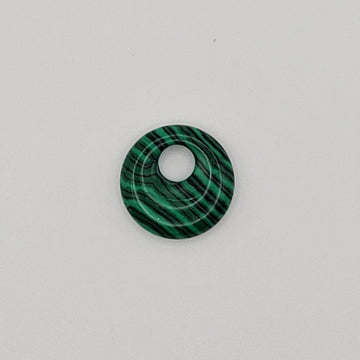 Pendentif Donut 18 mm en Malachite