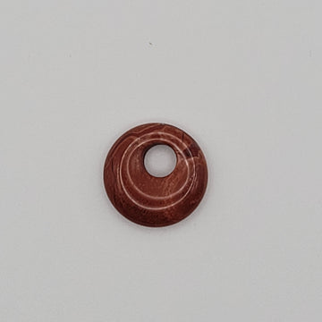Pendentif Donut 18 mm en Jaspe Rouge