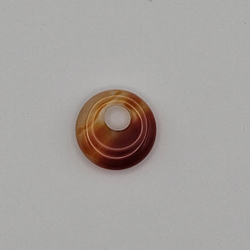 Pendentif Donut 18 mm en Cornaline