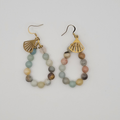 Boucles d’Oreilles Amazonite & Pendentif Doré – Harmonie et Douceur au Quotidien.