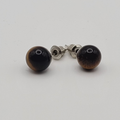 Boucles d’oreilles en Œil de Tigre – Pierre 8 mm.