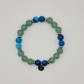 Bracelet Apaisement & Confiance – Aventurine & Agate Bleue.