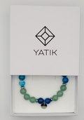 Bracelet Apaisement & Confiance – Aventurine & Agate Bleue.