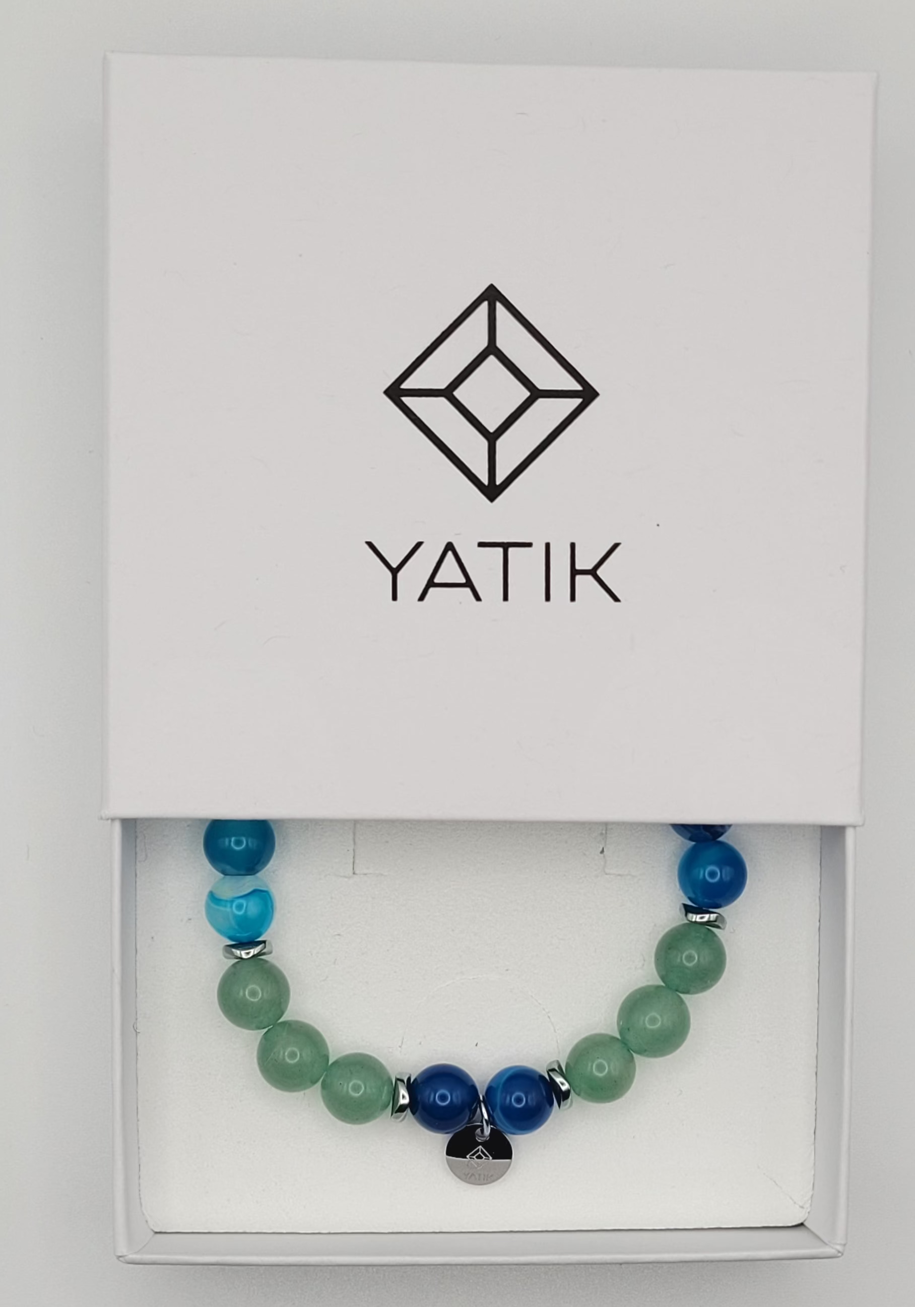 Bracelet Apaisement & Confiance – Aventurine & Agate Bleue.