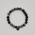 Bracelet Ancrage & Protection – Obsidienne & Pierre de Lave.