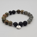 Bracelet Force Intérieure & Libération – Unakite, Pierre de Lave & Labradorite.