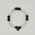 Bracelet Calme et Ancrage – Howlite & Pierre de Lave.