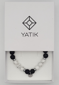 Bracelet Calme et Ancrage – Howlite & Pierre de Lave.