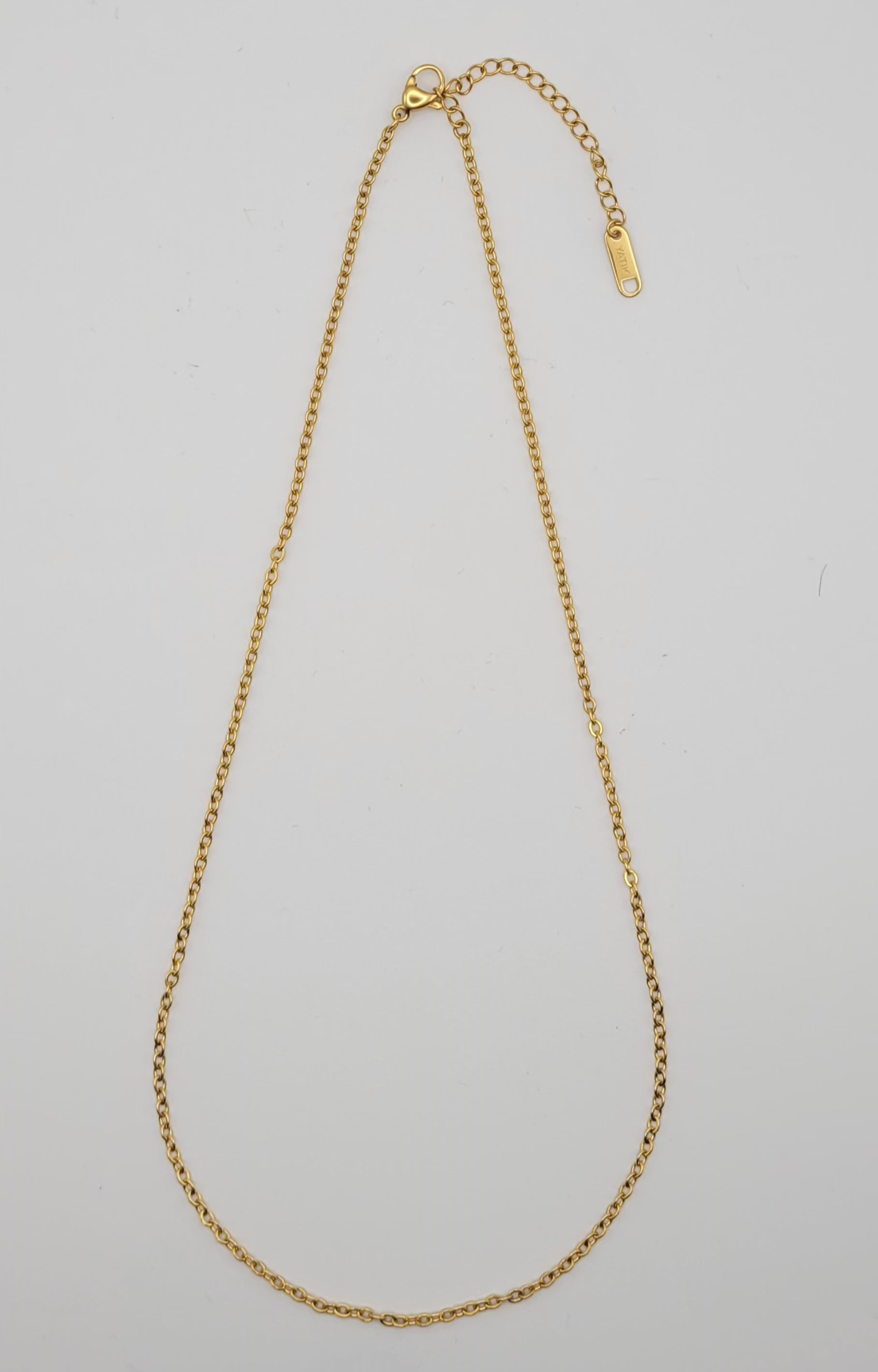 Chaîne en Acier Inoxydable Doré – 40 cm + 5 cm de Rallonge.
