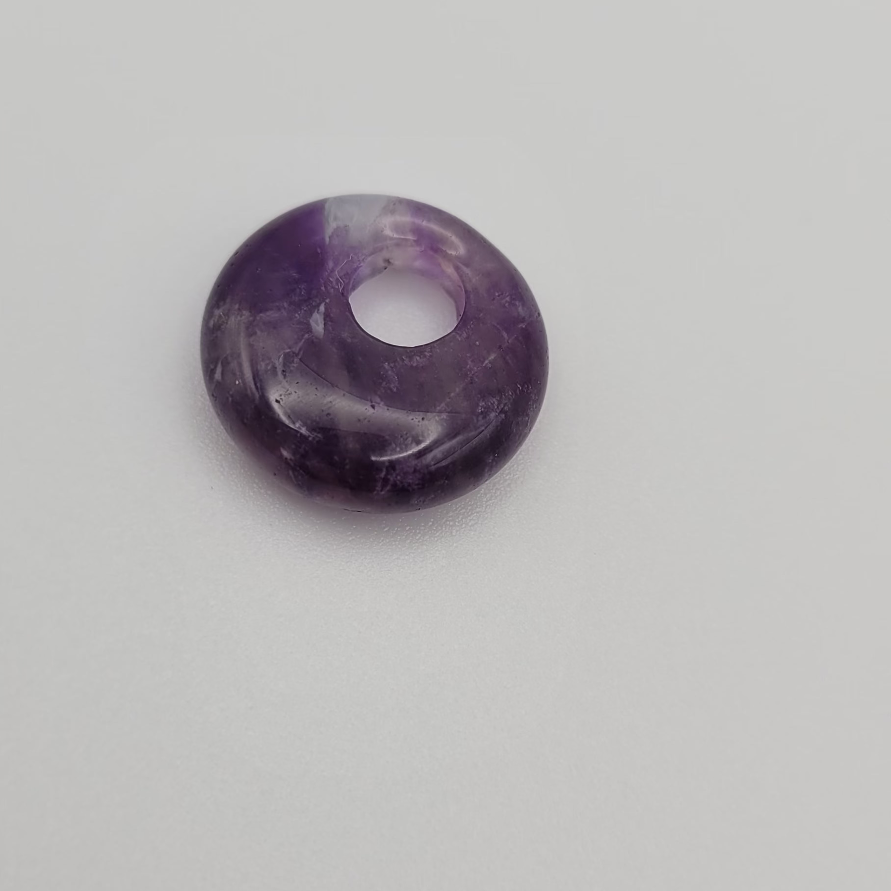 Pendentif Donut 18 mm – Améthyste.