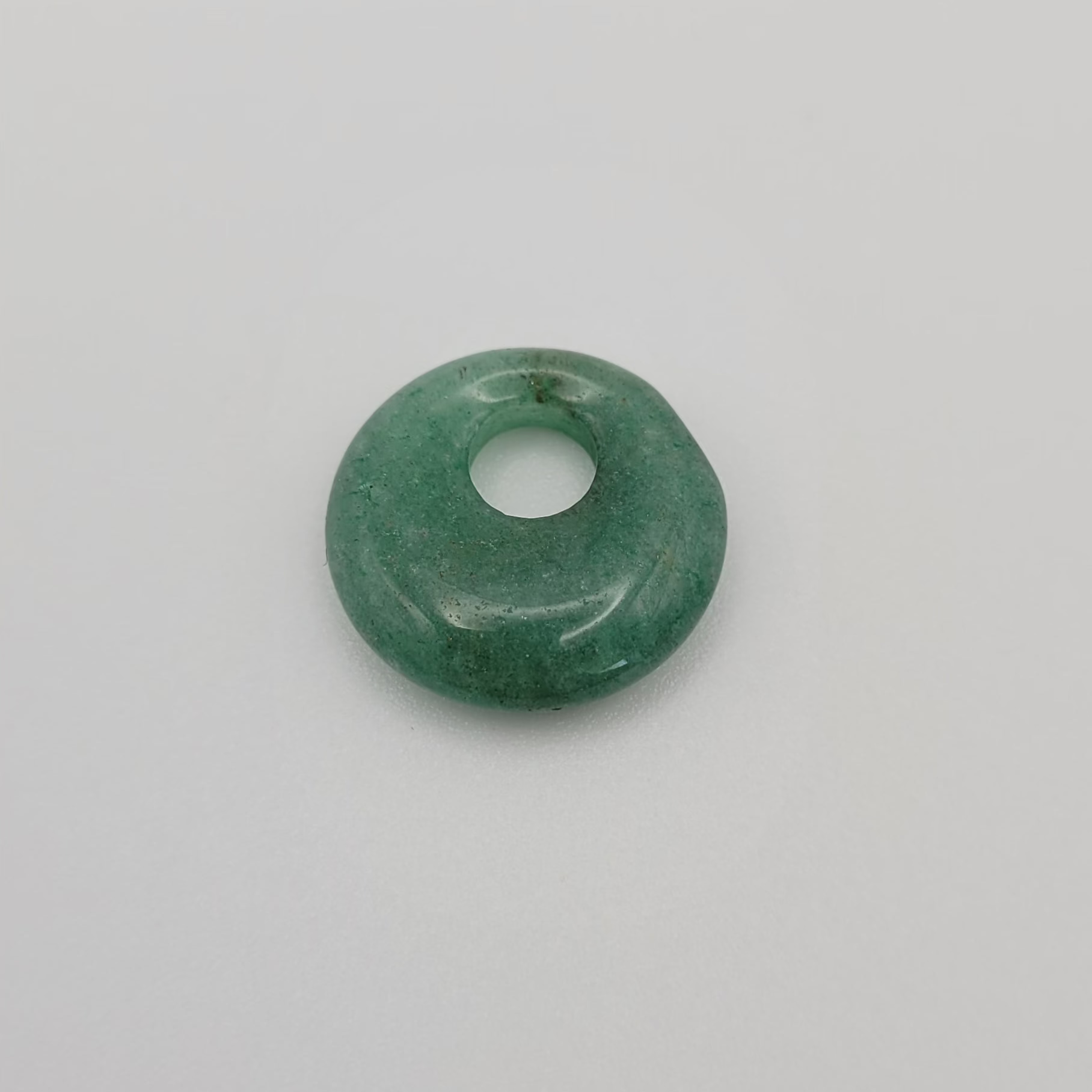 Pendentif Donut 18 mm – Aventurine Verte.