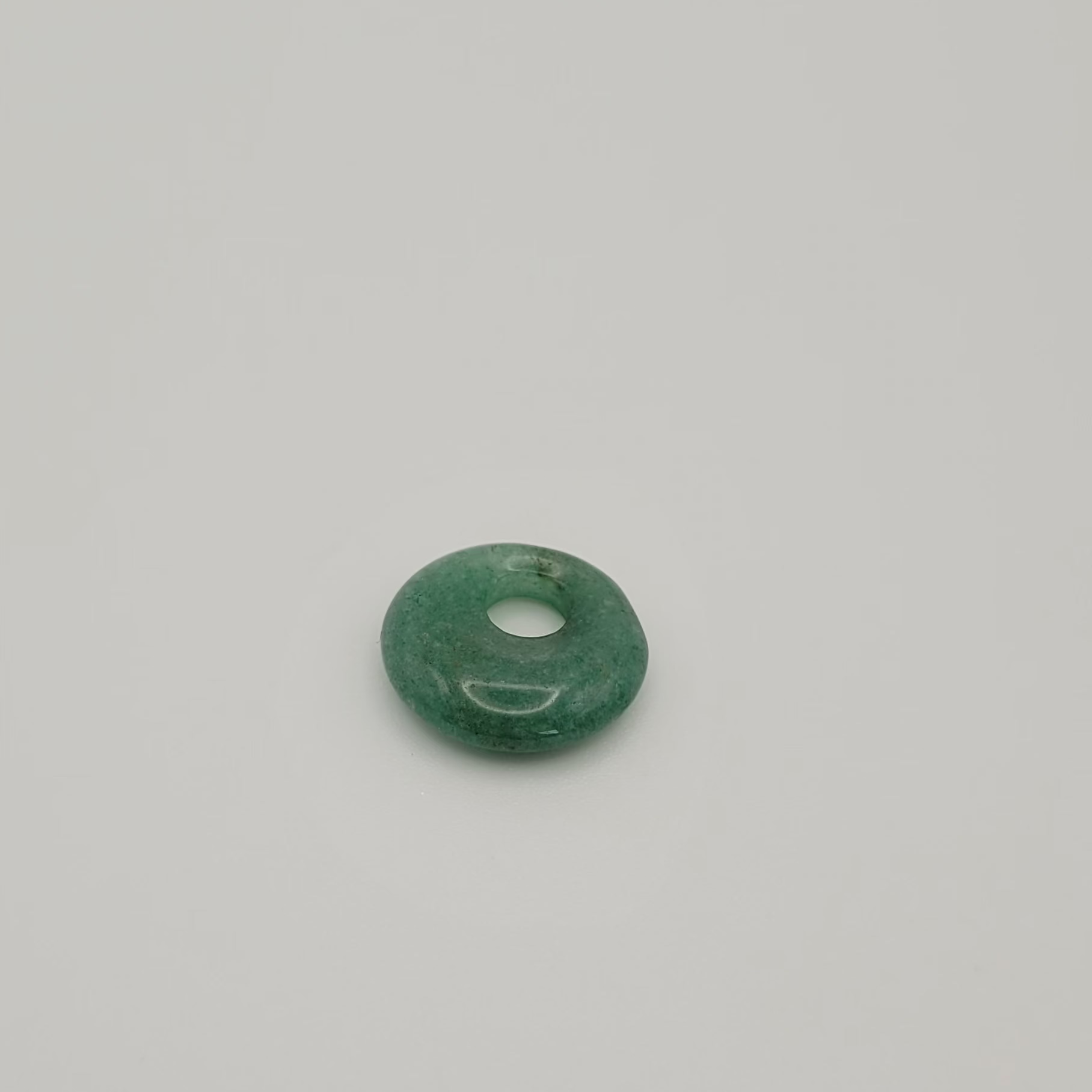 Pendentif Donut 18 mm – Aventurine Verte.
