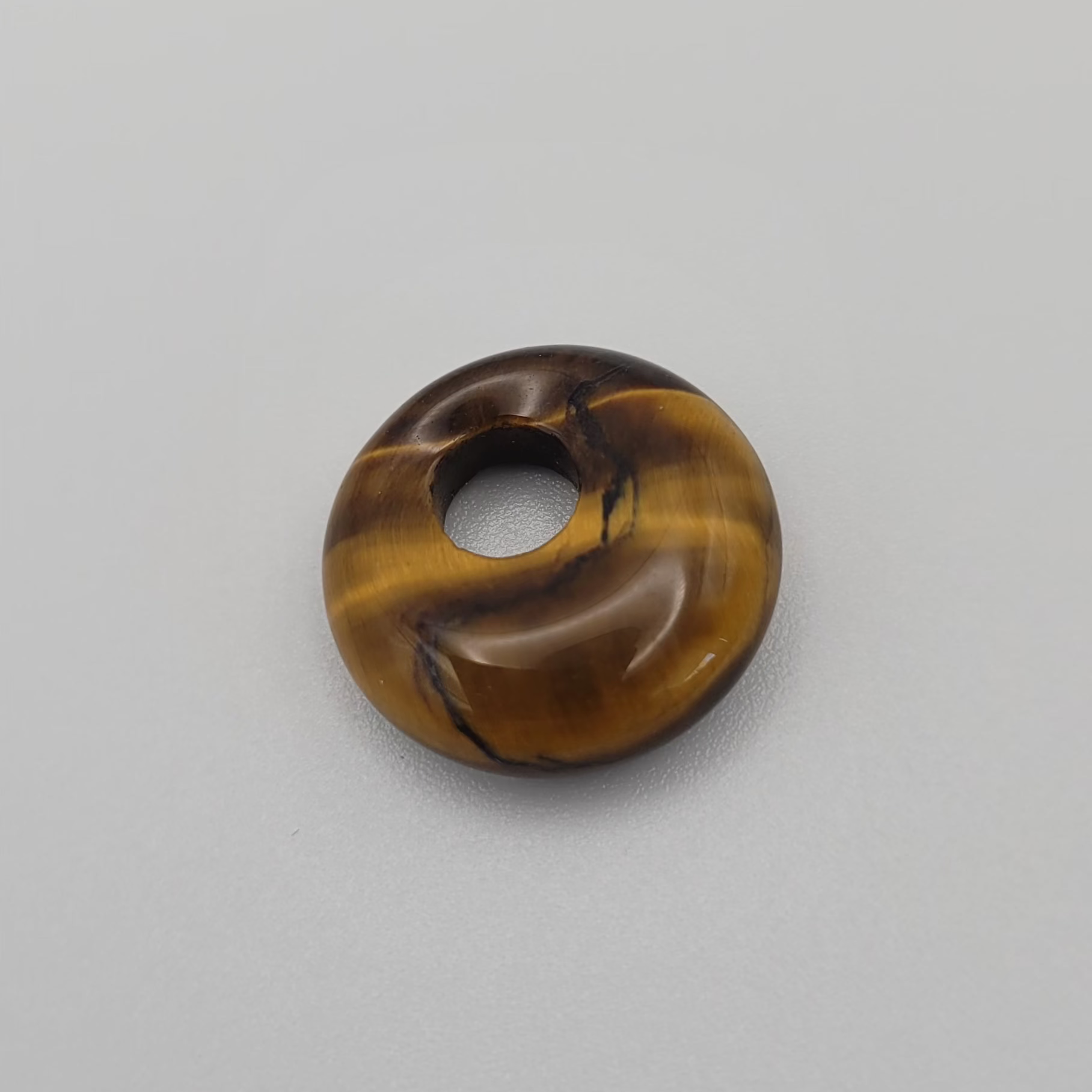 Pendentif Donut 18 mm – Œil de Tigre.