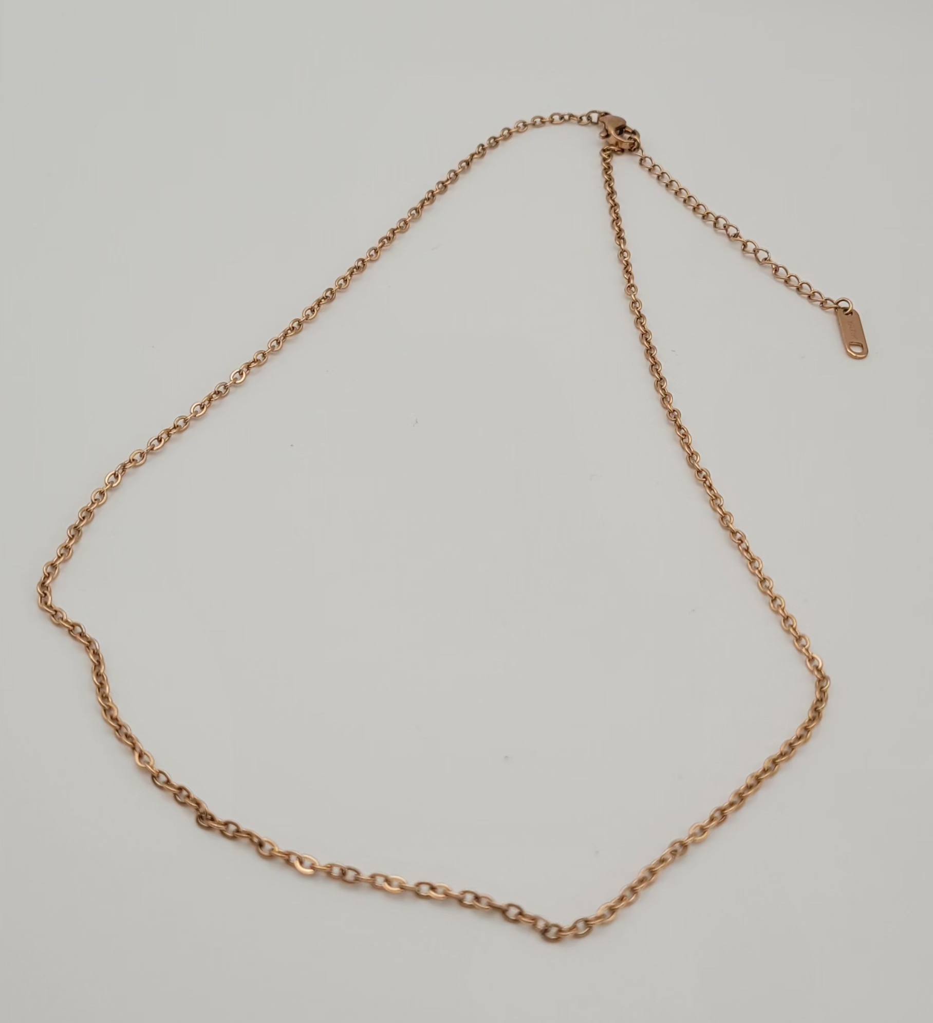 Chaîne en Plaqué Or Rose – 40 cm + 5 cm de Rallonge.