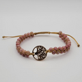 Bracelet Équilibre & Protection – Rhodonite & Arbre de Vie.
