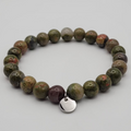 Bracelet Ancrage et Cœur – Unakite.