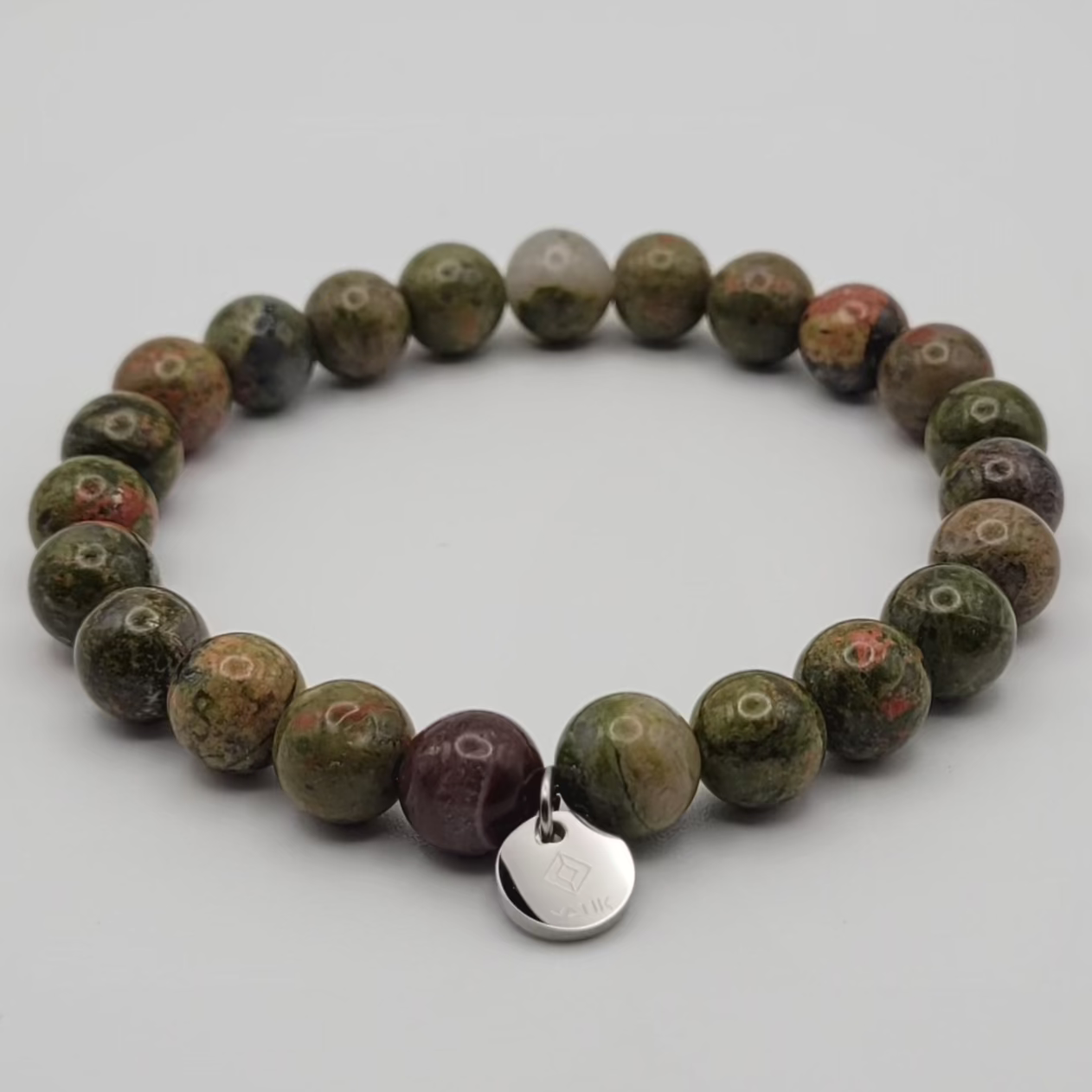 Bracelet Ancrage et Cœur – Unakite.