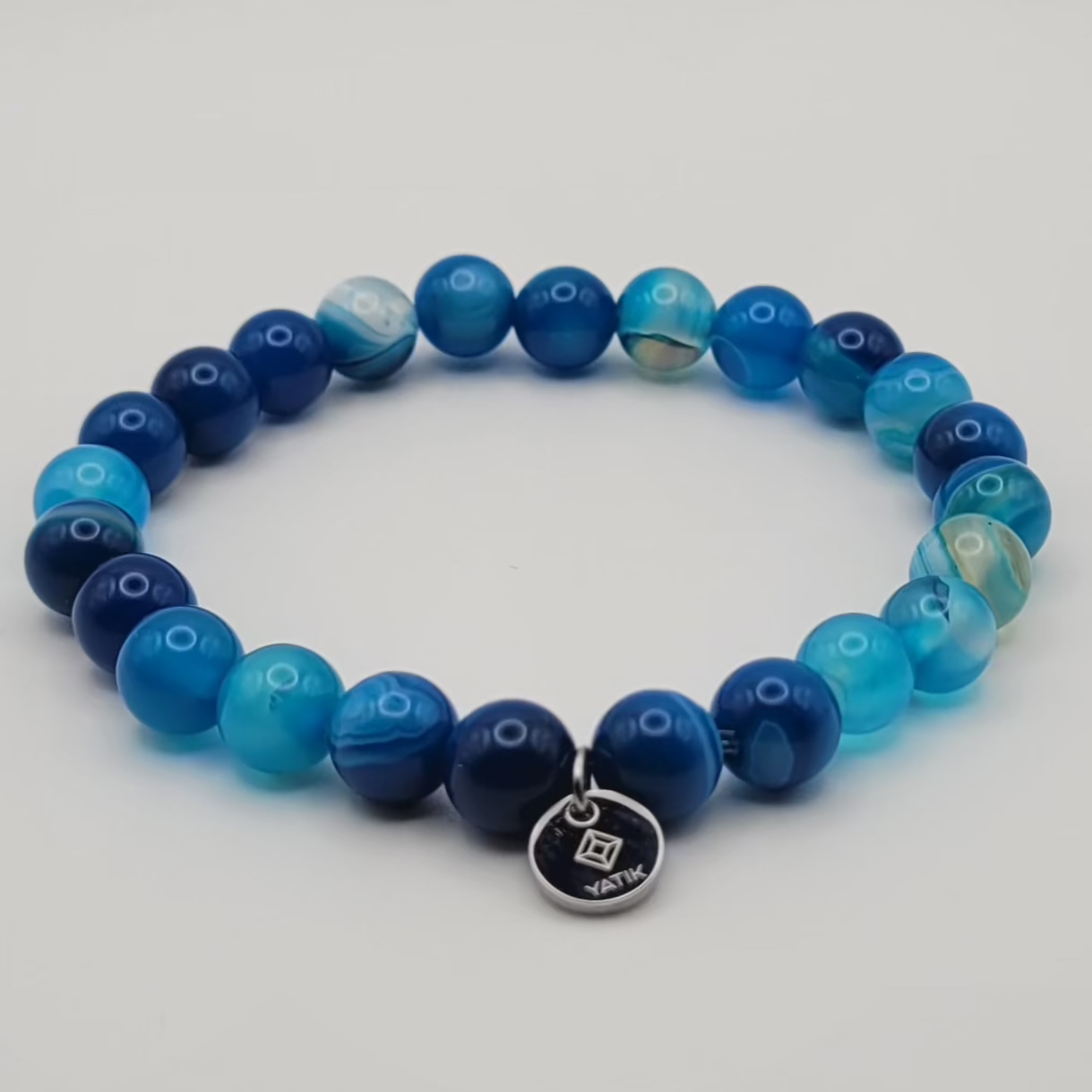 Bracelet Sérénité Bleue – Agate Bleue.