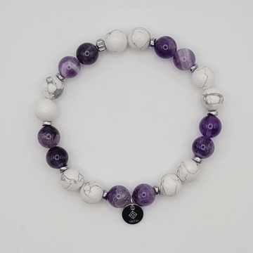 Bracelet Sagesse & Sérénité – Améthyste & Howlite