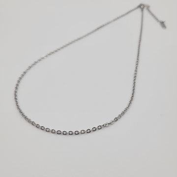 Chaine en Acier Inoxydable Argentée 40 cm + 5 cm rallonge
