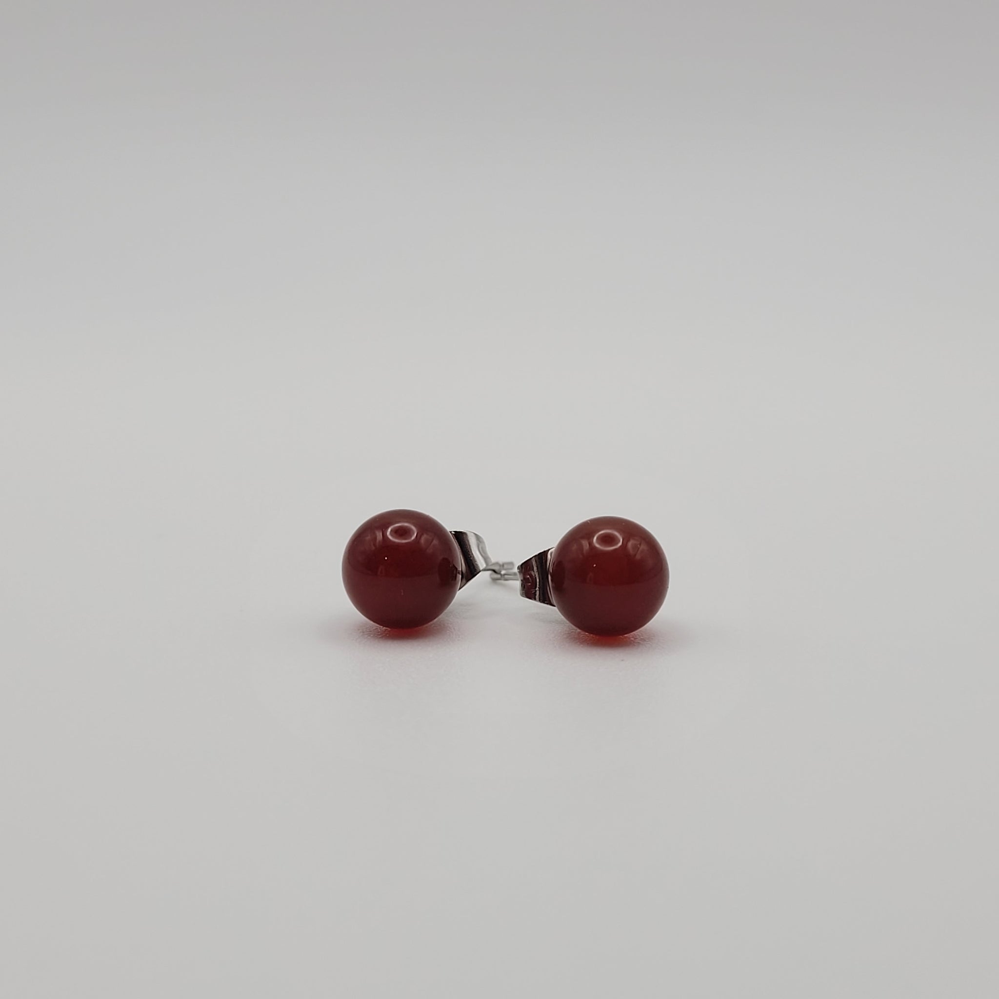 Boucles d’oreilles en Cornaline 8 mm