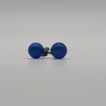 Boucles d’oreilles en Agate bleue 8 mm