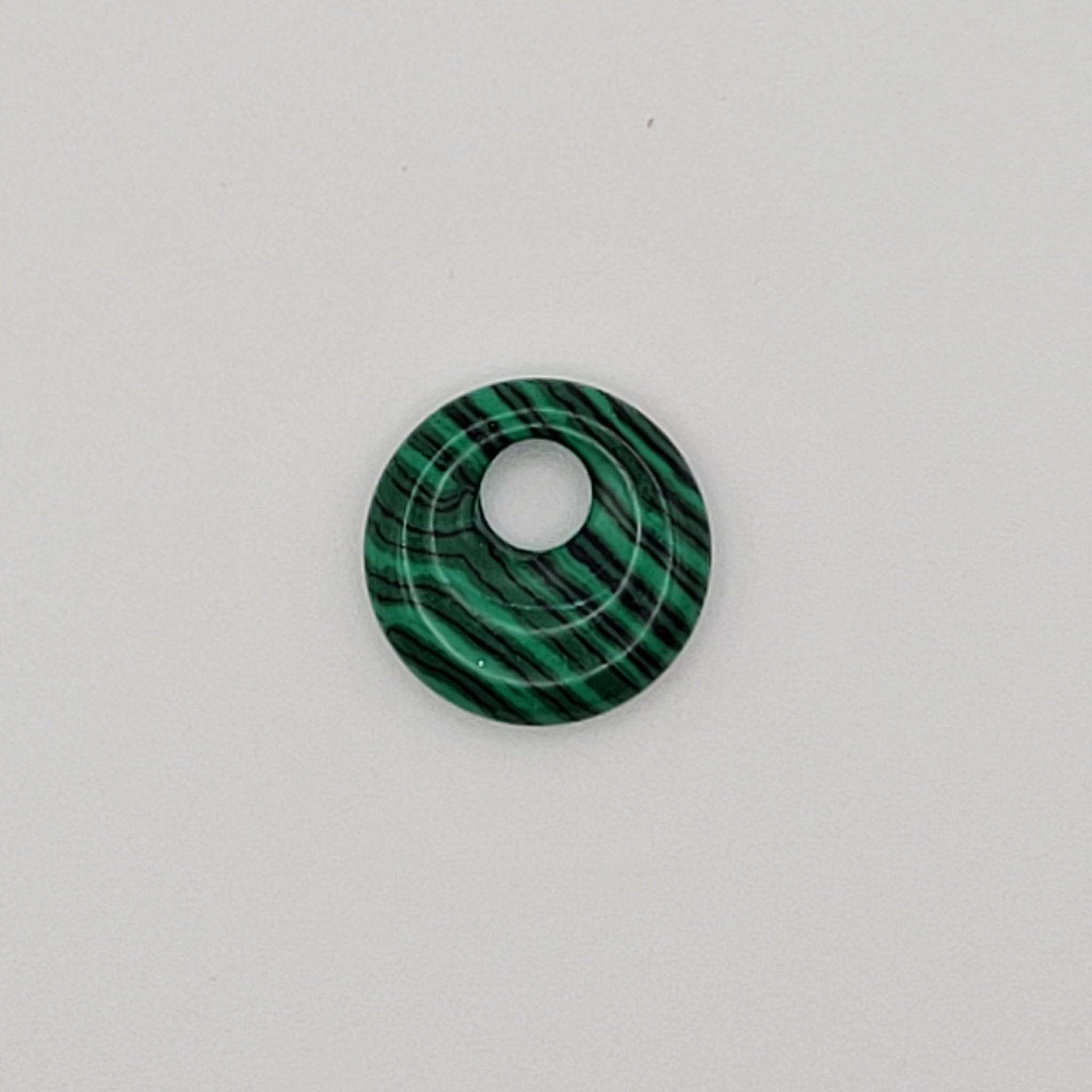 Pendentif Donut 18 mm en Malachite