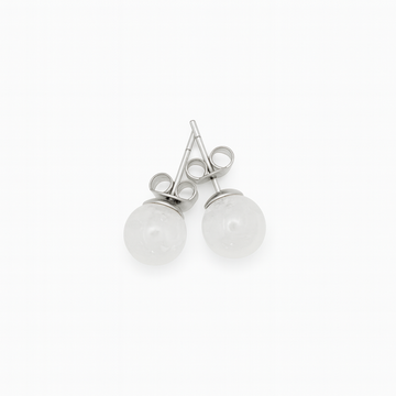 Boucles d’oreilles en Quartz blanc 8 mm