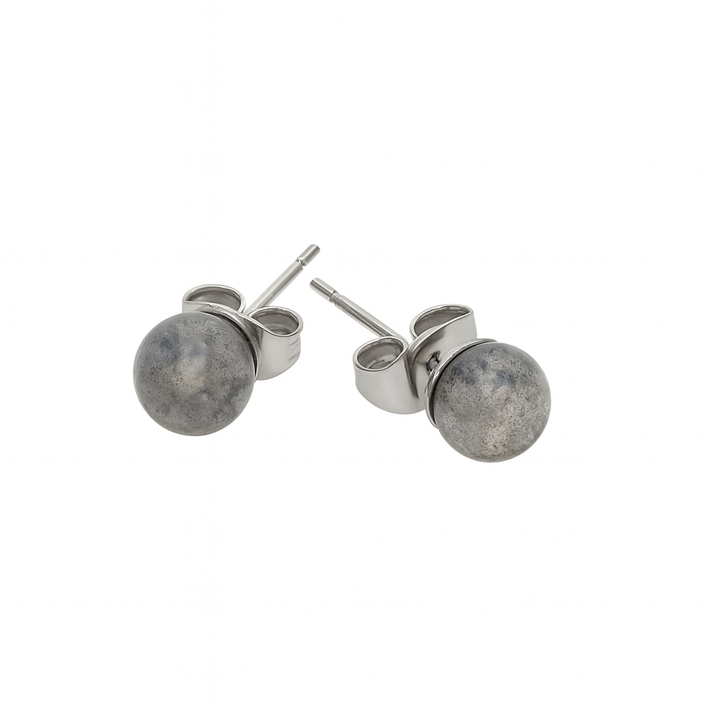 Boucles d’oreilles en Labradorite 6 mm – | Yatik