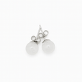 Boucles d’oreilles en Quartz blanc 8 mm – | Yatik