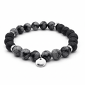 Bracelet Ancrage & Protection – Obsidienne & Pierre de Lave – | Yatik