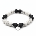 Bracelet Calme et Ancrage – Howlite & Pierre de Lave – | Yatik