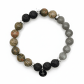 Bracelet Force Intérieure & Libération – Unakite, Pierre de Lave & Labradorite – | Yatik