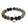 Bracelet Force Intérieure & Libération – Unakite, Pierre de Lave & Labradorite – | Yatik