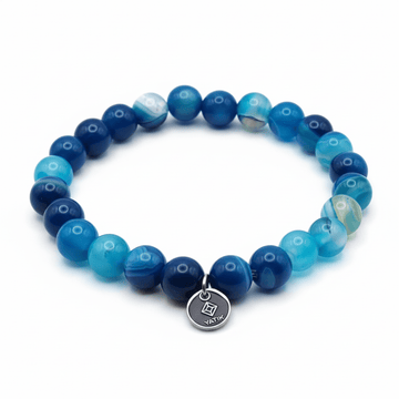 Bracelet Sérénité Bleue – Agate Bleue – | Yatik