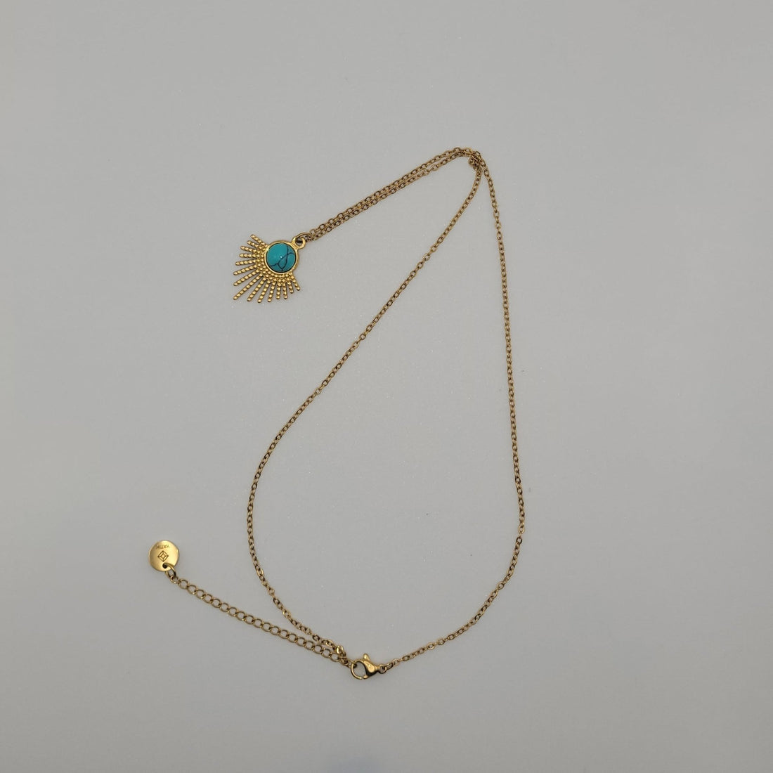 Collier Pendentif Turquoise Bleue – | Yatik